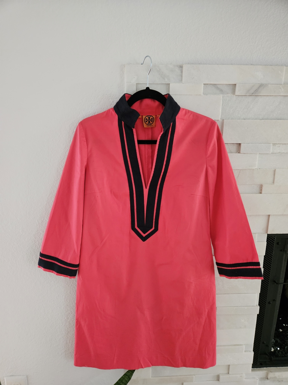 Tory Burch Classics Tunic Dress Hot Pink Size 4